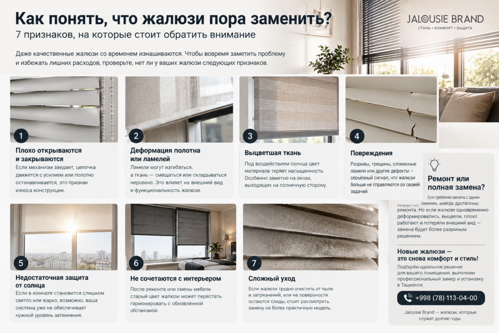 Как понять, что жалюзи пора заменить — 7 признаков износа